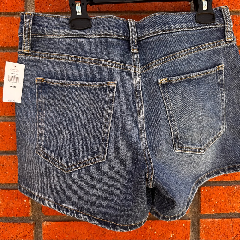Banana Republic Blue Jean Shorts- High waisted petite. Brand New